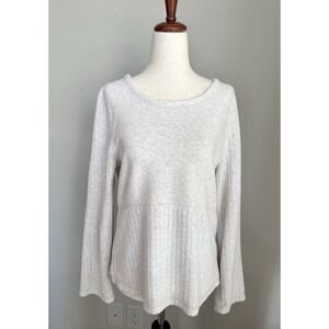 Tommy Bahama fleece pullover cream women's M